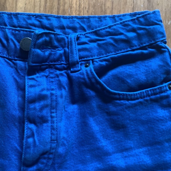 TOP SHOP BOUTIQUE high waisted biker denim shorts - Picture 4 of 6